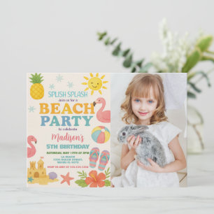 Sunshine & Sea Beach Birthday Invitation for Kids