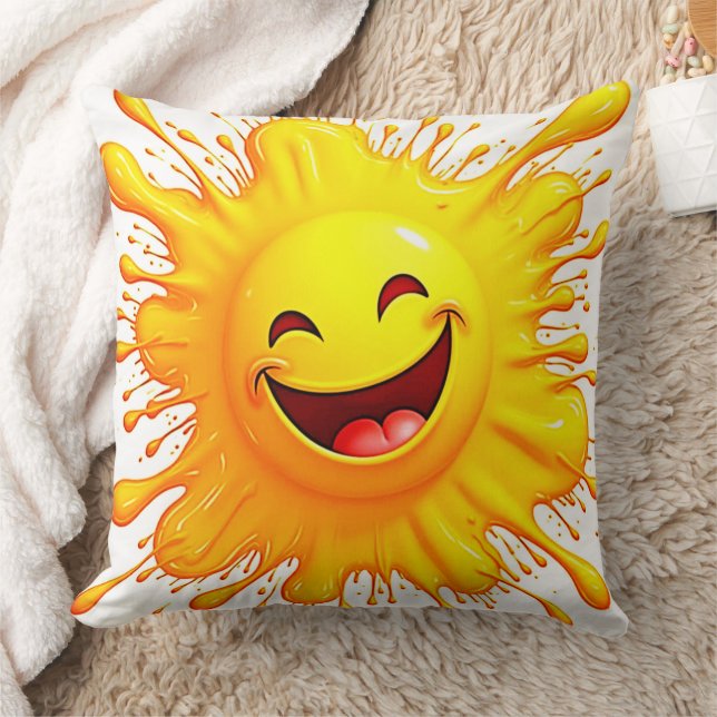 Sunshine Smiles: Bursting Joy Cushion (Blanket)