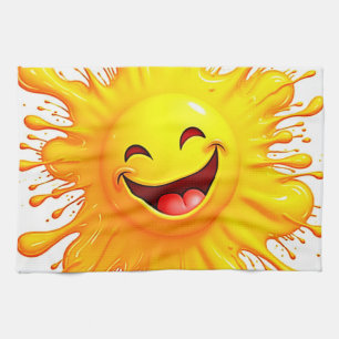 Sunshine Smiles: Bursting Joy Tea Towel