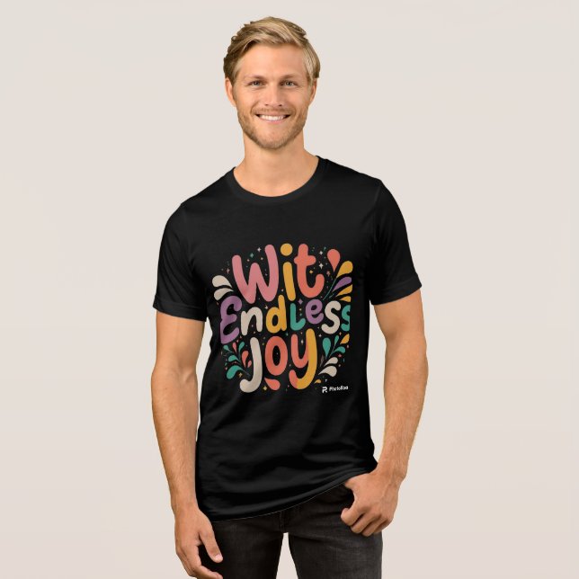 "Sunshine & Smiles: Wit Endless Joy Tee" Tri-Blend Shirt (Front Full)