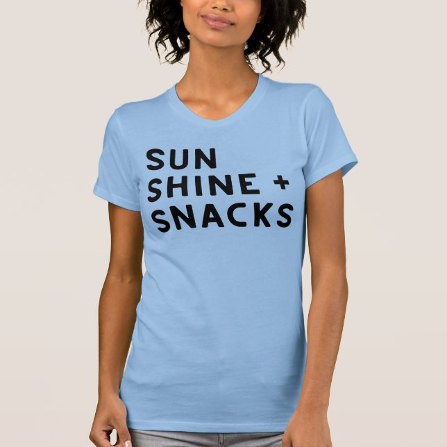 SUNSHINE + SNACKS women's t-shirt (Front)
