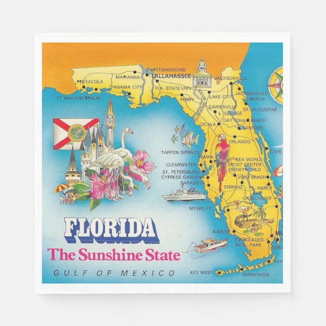 Sunshine State - Florida  Napkin (Front)