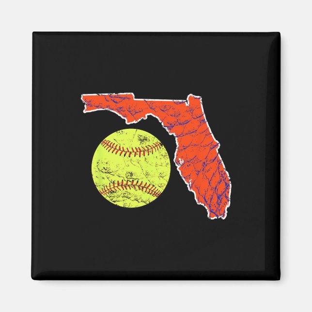 Sunshine State Of Florida Softll  Magnet (Front)
