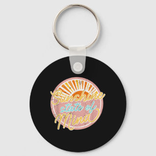Sunshine State Of Mind Retro 60s Faded Summer Men Key Ring