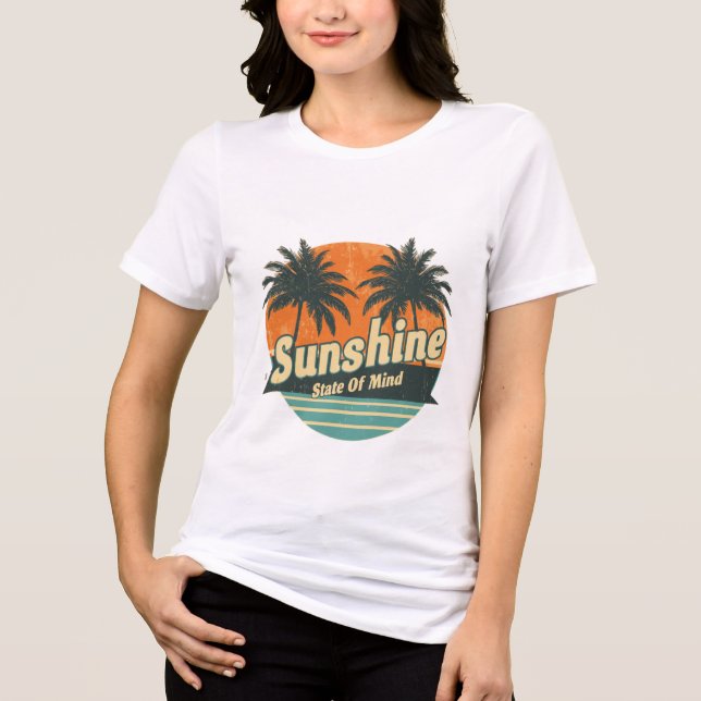 Sunshine State Tee, Retro Beach Vacation Shirt (Front)