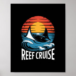 Sunshine Stingray Reef Cruise For Ocean Lovers Poster