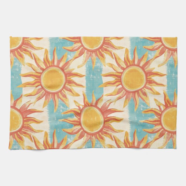 Sunshine & Stripes Tea Towel (Horizontal)