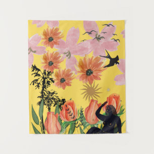 Sunshine summer garden beautiful flowers nature tapestry
