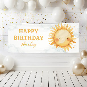 Sunshine Summer Kids Birthday Party Banner