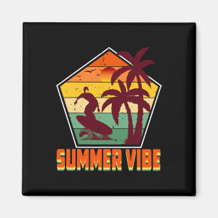 Sunshine Summer Palm Trees Beach Vibes Tropical Su Magnet