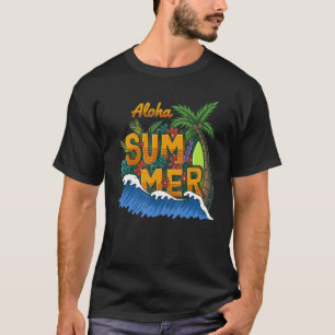 Sunshine Summer Palm Trees Beach Vibes Tropical Su T-Shirt