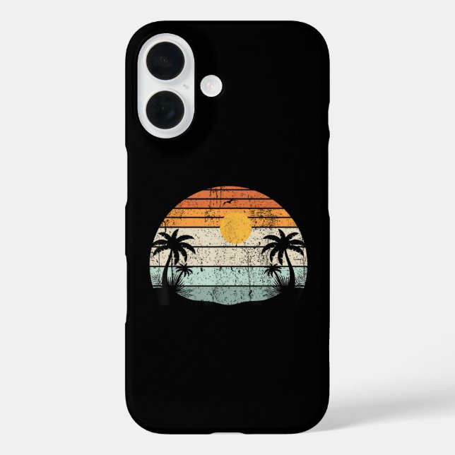 Sunshine Summer Vibes Palm Trees Beach Retro  Case-Mate iPhone Case (Back)