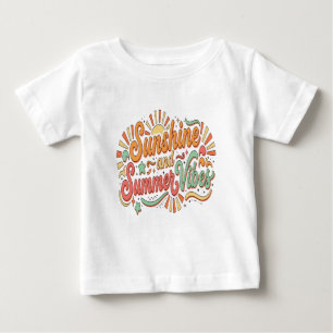 Sunshine Summer Vibes Retro Good Feeling Baby T-Shirt