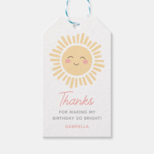 Sunshine Sun Birthday Party Gift Tags