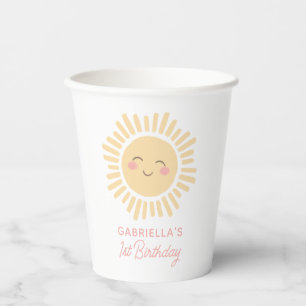 Sunshine Sun Girl Birthday Party Paper Cups