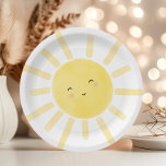 Sunshine, sun minimalist birthday party paper plate<br><div class="desc">Sunshine,  sun minimalist birthday party Paper Plates 
Matching items are available.</div>