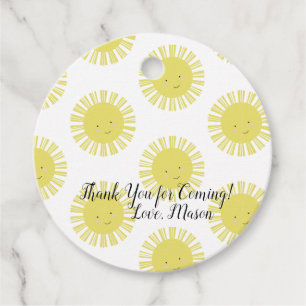 Sunshine Sun Party Birthday Favour Tags