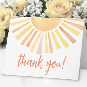 Sunshine Sun Thank You Card