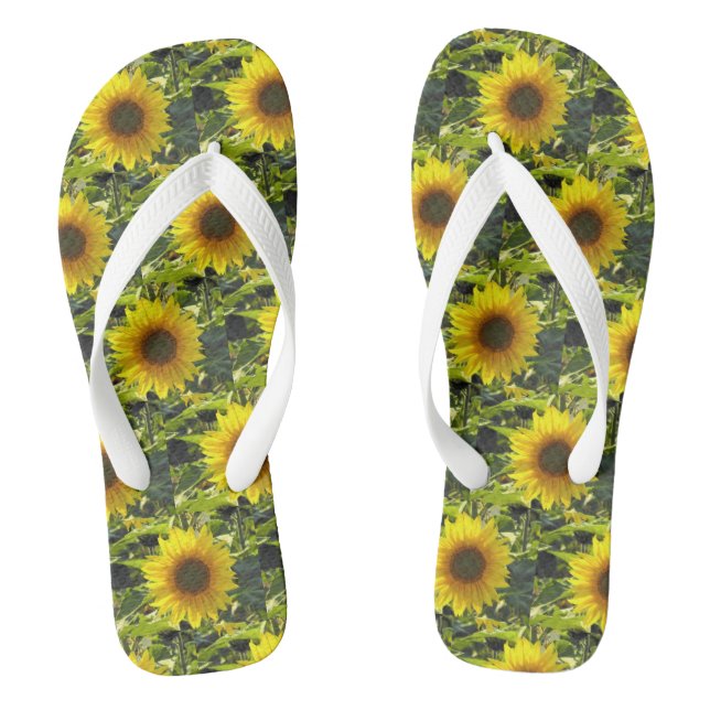 Sunshine Sunflowers Jandals (Footbed)