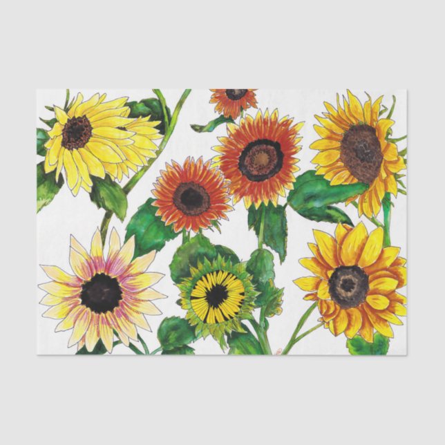 Sunshine Sunflowers Tissue Paper (Front)