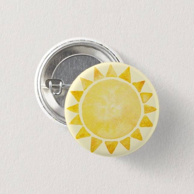 Sunshine Theme 1st Birthday Button – Boho Little R (Front & Back)