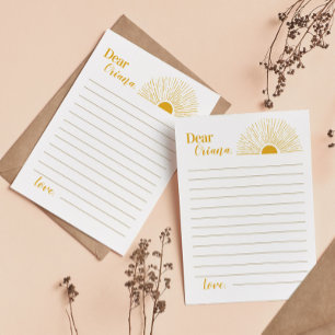 Sunshine Time Capsule Note Message Card