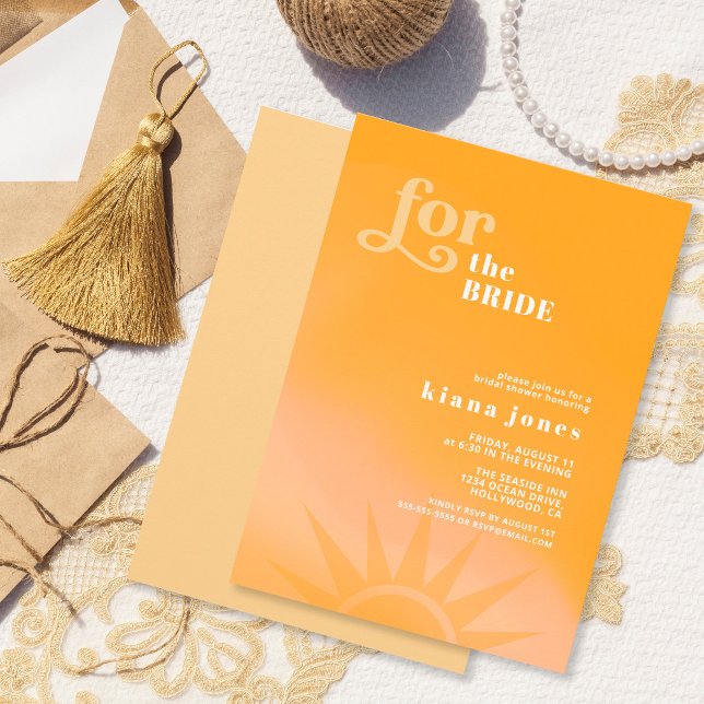 Sunshine Typography Bridal Shower ID1048 Invitation (Creator Uploaded)