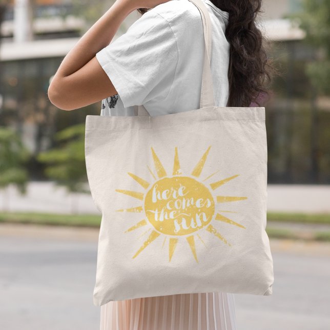 Sunshine Vintage Typography Tote Bag (Creator Uploaded)