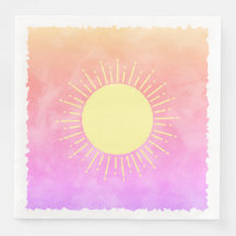 Sunshine Watercolor Baby Shower Background Custom