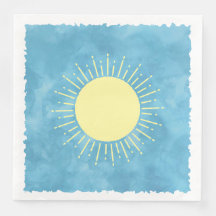 Sunshine Watercolor Baby Shower Background Custom