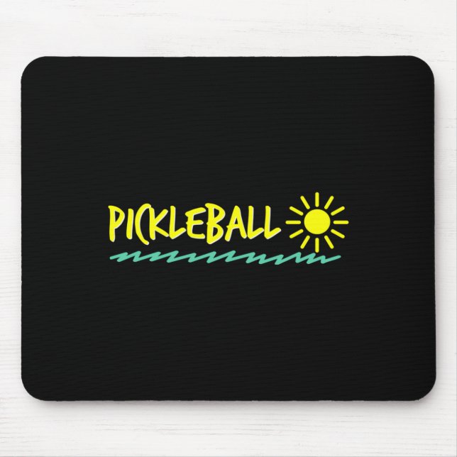 Sunshine waves and pickleball long sleeve  mouse pad (Front)