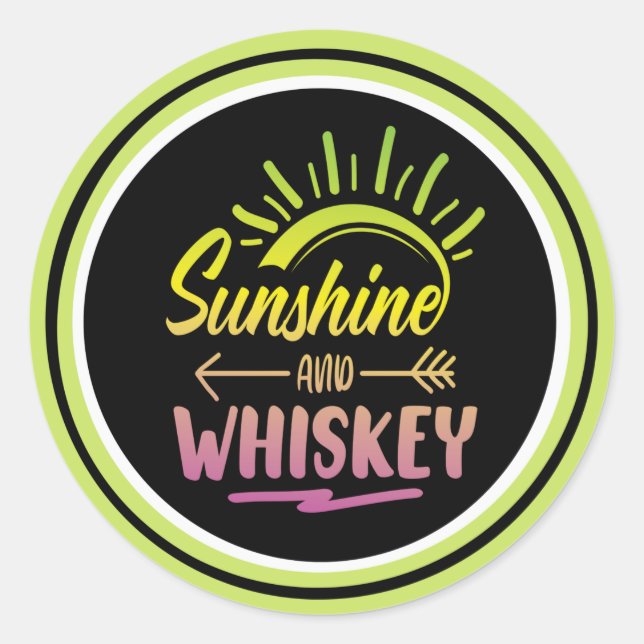 Sunshine & Whiskey Sticker (Front)