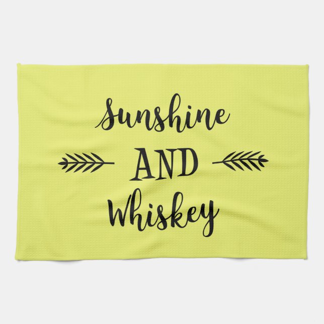SUNSHINE & WHISKEY TEA TOWEL (Horizontal)