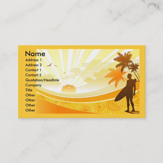 sunshine_widescreen_vector-1920x1200, Name, Add... Business Card (Front)