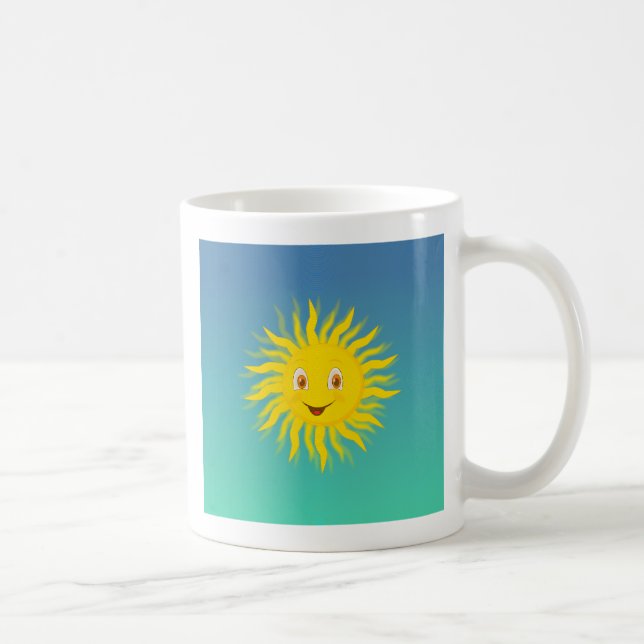 Sunshine With Circular Lines Coffee Mug (Right)