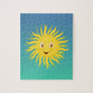 Sunshine With Circular Lines Jigsaw Puzzle