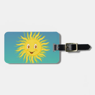 Sunshine With Circular Lines Luggage Tag