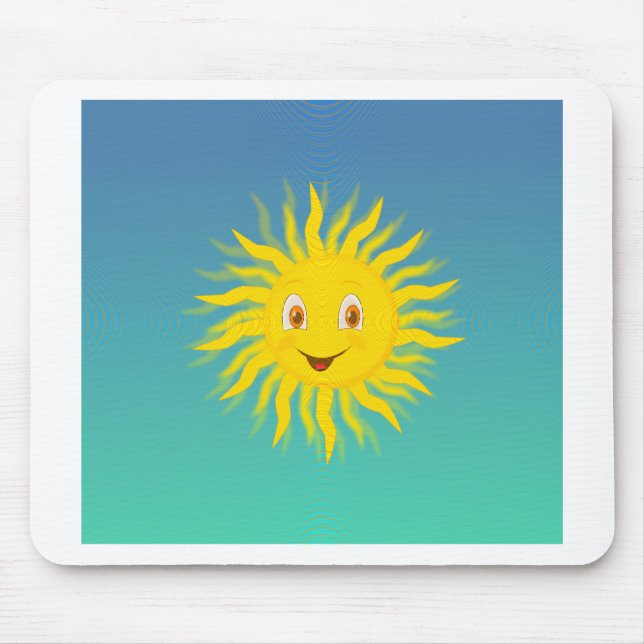 Sunshine With Circular Lines Mouse Pad (Front)