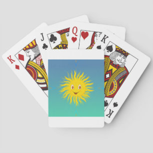 Sunshine With Circular Lines Playing Cards
