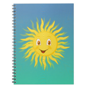 Sunshine With Circular Lines Spiral Notebook