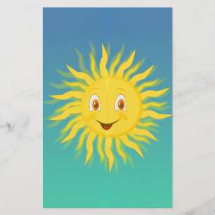Sunshine With Circular Lines Stationery