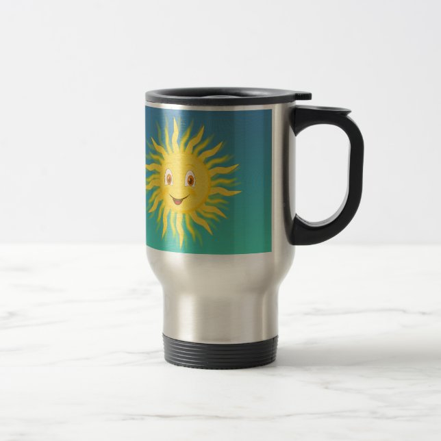 Sunshine With Circular Lines Travel Mug (Right)