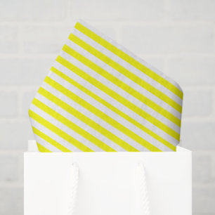 Sunshine Yellow and White Striped Tissue Paper