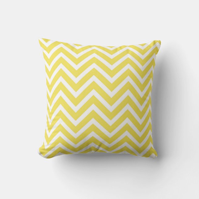 Sunshine Yellow Chevron Cushion (Front)