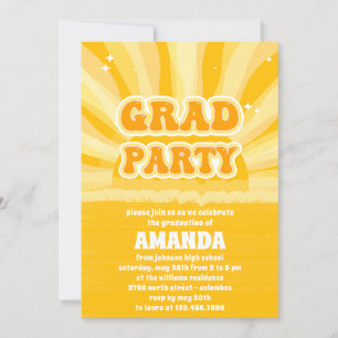 Sunshine Yellow Graduation Party Invitation