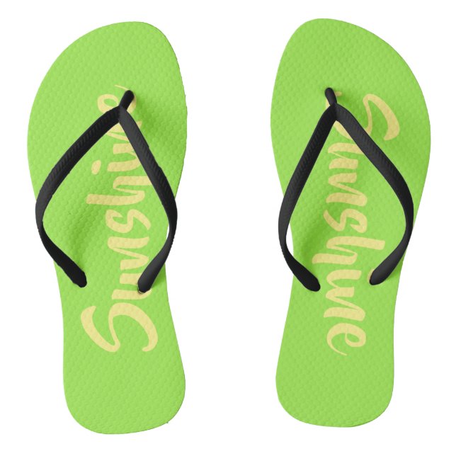 Sunshine Yellow Green Jandals (Footbed)
