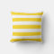 Sunshine Yellow Nautical Stripes Outdoor Pillows
