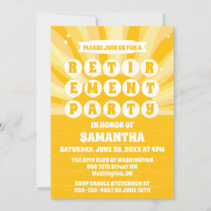 Sunshine Yellow Retirement Party Invitation