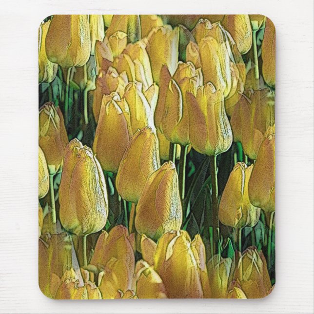 Sunshine Yellow Tulips Mouse Pad (Front)
