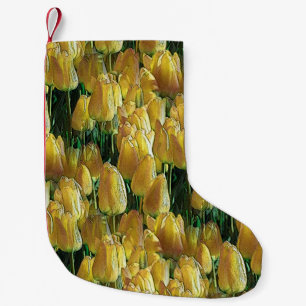 Sunshine Yellow Tulips Small Christmas Stocking